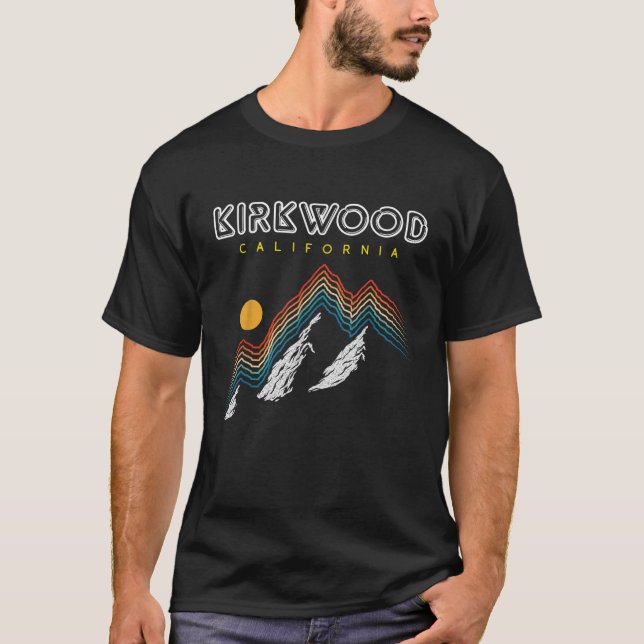 Camiseta Kirkwood California Ski Resort 1980s Retro T S (Frente)