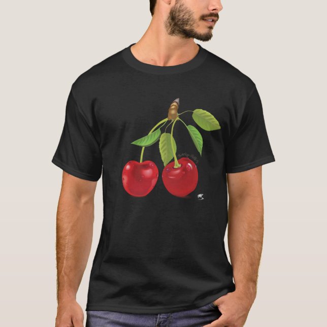 Camiseta Kirschen Abbildung mit Inschrift (Frente)