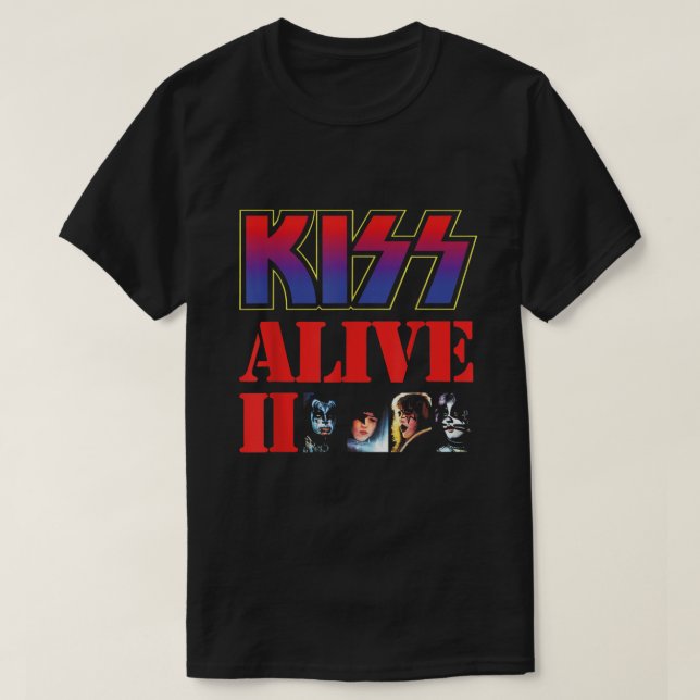 Camiseta KISS 1977 Alive II (Frente do Design)