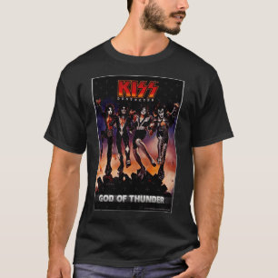 Camiseta KISS a banda Destroyer Deus do trovão família