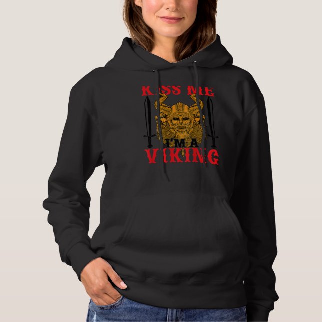 Camiseta Kiss Me I M A Viking BACKPRINT  Scandinavian and V (Frente)