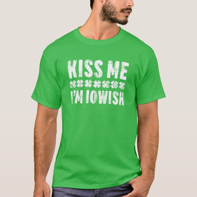 Camiseta Kiss Me I'm Iowish St. Patrick's Day (Frente)