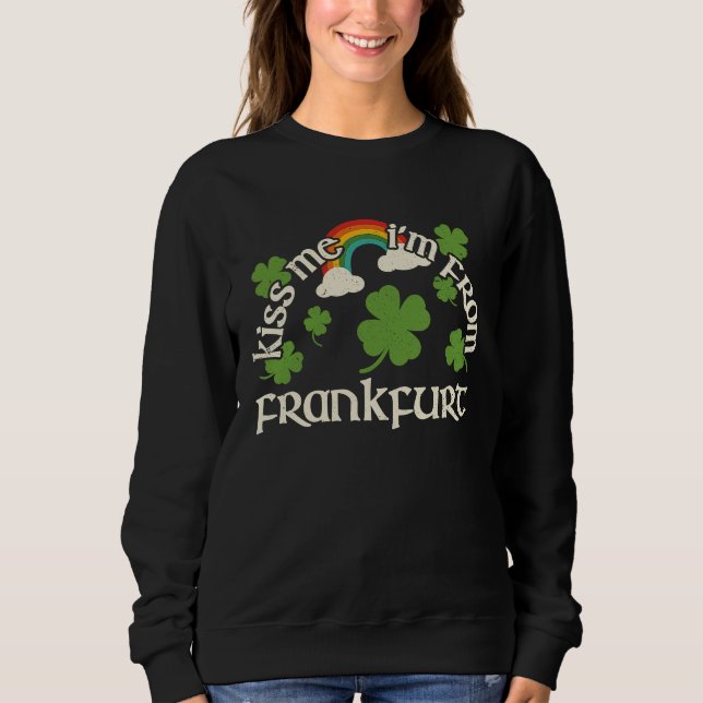 Camiseta Kiss Me Shamrock  City St Patrick's Day Frankfurt (Frente)