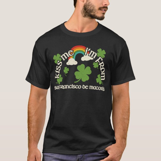 Camiseta Kiss Me Shamrock  City St Patrick's Day San Franci (Frente)