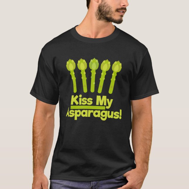Camiseta Kiss My Asparagus Delicious Asparagus Green Vegeta (Frente)