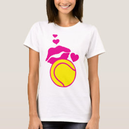Camiseta kiss tennis bisous love coeur levre heart