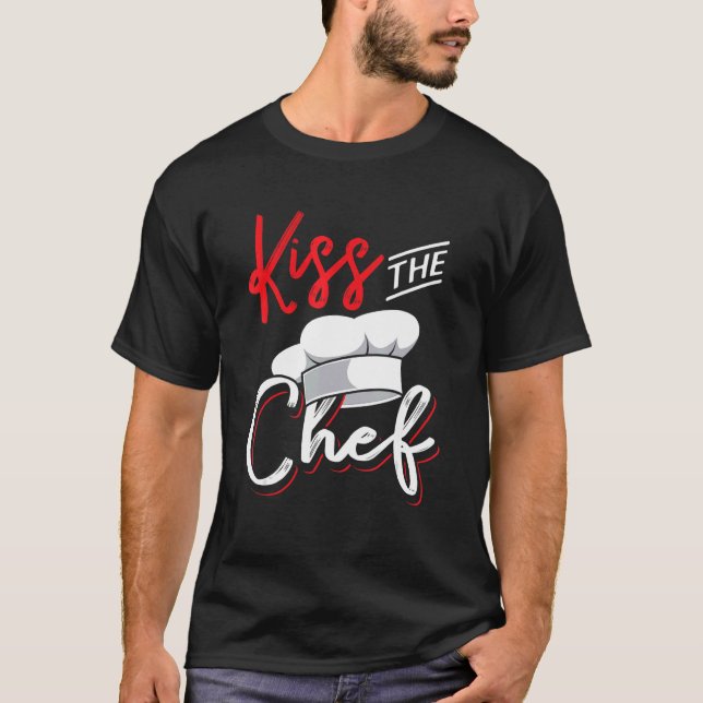 Camiseta Kiss the chef  for culinary kitchen cook (Frente)