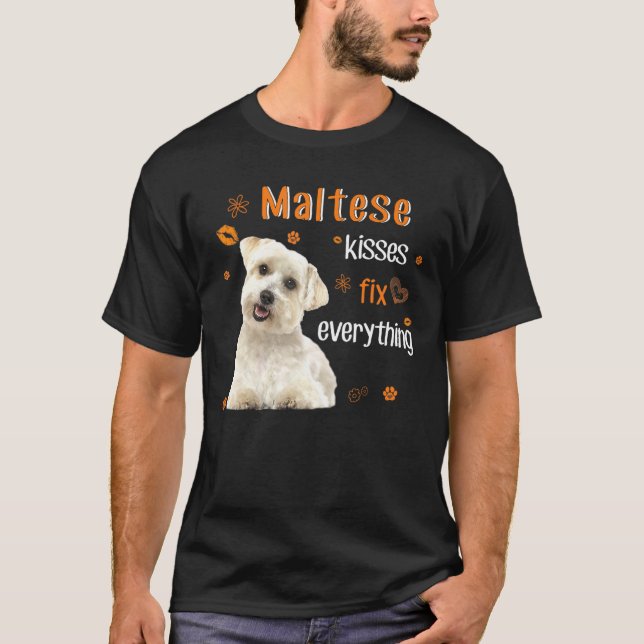 Camiseta Kisses Maltês consertam tudo (Frente)