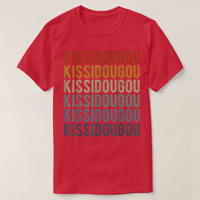 Camiseta Kissidougou Cidade Guiné Retro (Frente do Design)