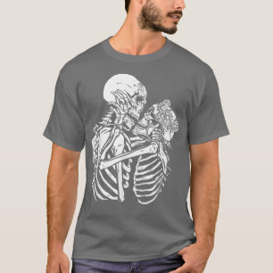 Camiseta Kissing do Casal do esqueleto