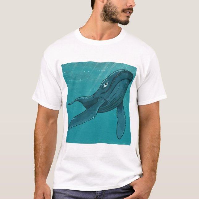 Camiseta Kit, Cachalote, Debaixo Da Água (Frente)