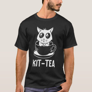 Camiseta Kit Chá Gráfico Gato Dono de Gato Animais de Esti