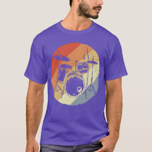 Camiseta Kit de Bateria Retro amigo
