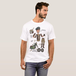 Camiseta Kit de boneca de papel aventureira vintage