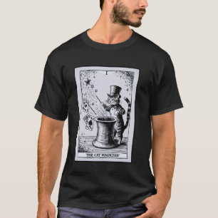 Camiseta Kit de Cartas de Tarot para Amantes de Gatos Antig