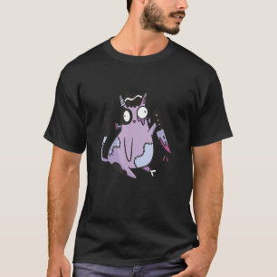 Camiseta Kit de Fantasia de Gato Halloween Carnaval Zumbi