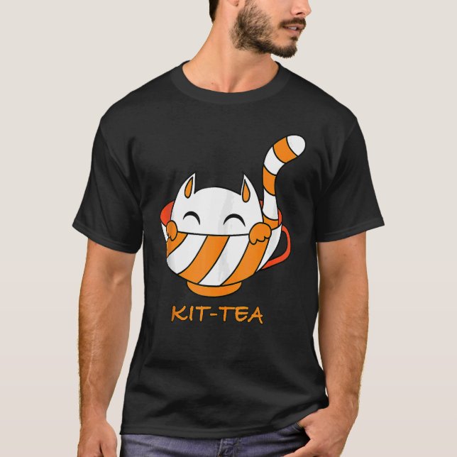 Camiseta Kit De Gato De Chá E Gato 1 (Frente)