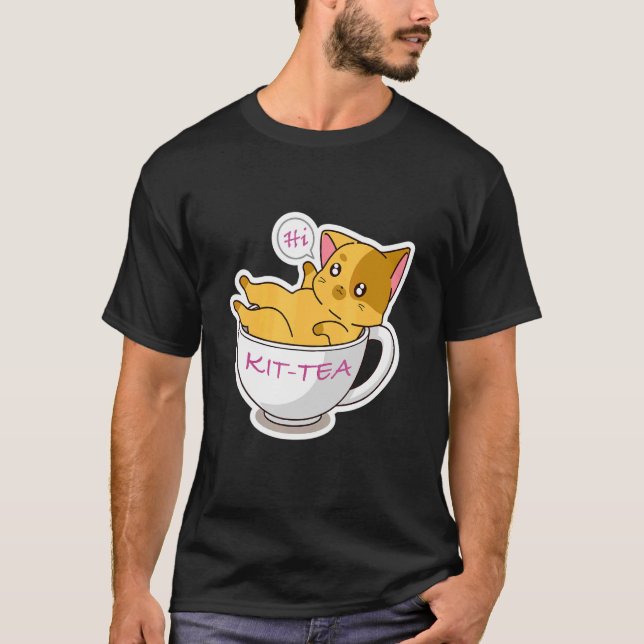 Camiseta Kit De Gato De Chá E Gato 5 (Frente)