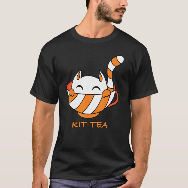 Camiseta Kit De Gato De Chá E Gato 7 (Frente)
