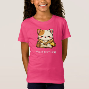 Camiseta Kit de Leitura Aconchegante do Gatinho da Edição d
