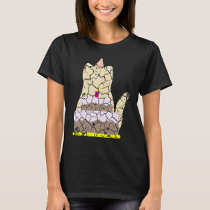Camiseta Kit de Proprietário de Gato Pet Filhote Distressed