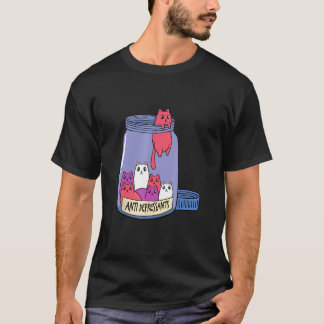 Camiseta Kit de Saúde Mental Antidepressivo para Gato Gatin