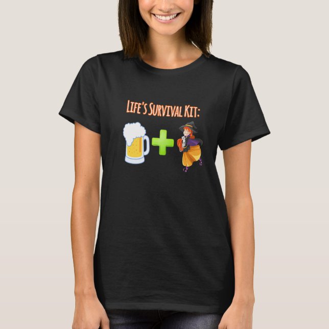 Camiseta Kit de Sobrevivência da Vida e Bruxas (Frente)