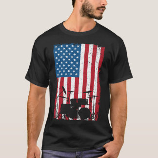 Camiseta Kit de tambor bandeira americana 4 de julho