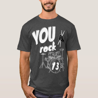 Camiseta Kit de tambor de aniversário 13 para Meninos e Men