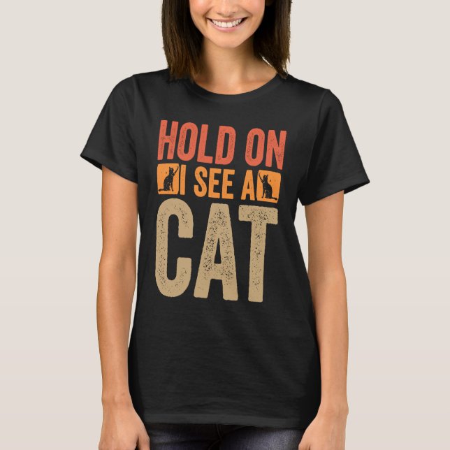 Camiseta Kit Gato com Dito Sarcástico Segurem que Eu Vejo u (Frente)