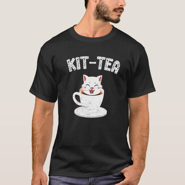 Camiseta Kit Tea Cat Hot Cup Kitten (Frente)