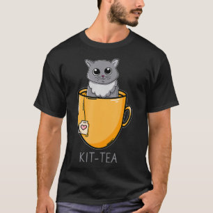 Camiseta Kit Tea Cat Kitten Gift