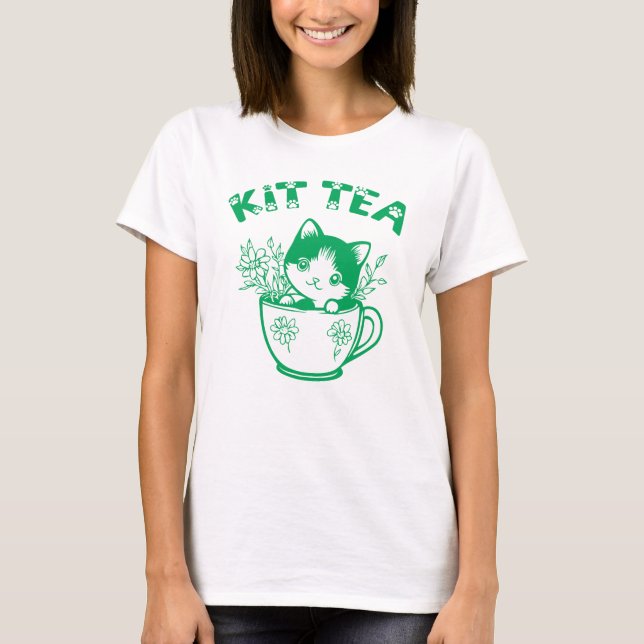 Camiseta Kit Tea, Cat Mãe Gift (Frente)