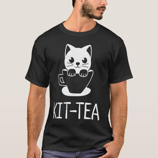 Camiseta Kit Tea Cute Kitten E Cat (Frente)