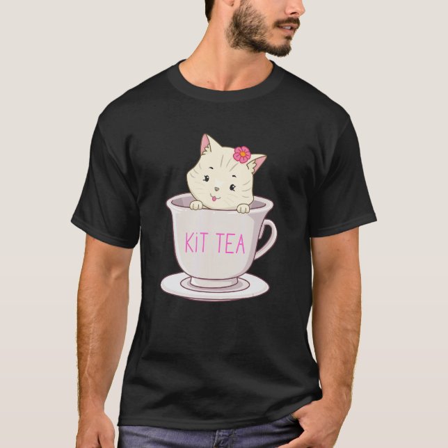Camiseta Kit Tea Fofo E  Gatinho Sarcástico (Frente)