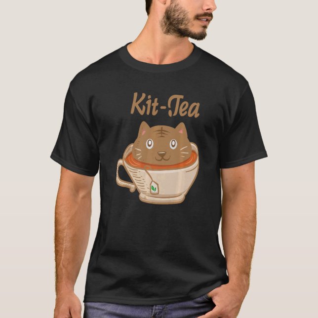 Camiseta Kit Tea Tea Drinker Tea Lover Cat Louco (Frente)
