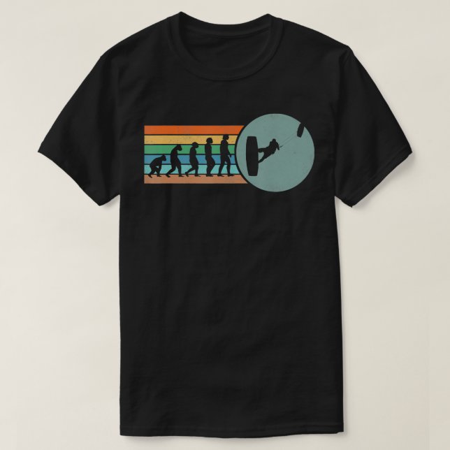 Camiseta Kite de Surf do Kite de Evolução de Kiteboard (Frente do Design)