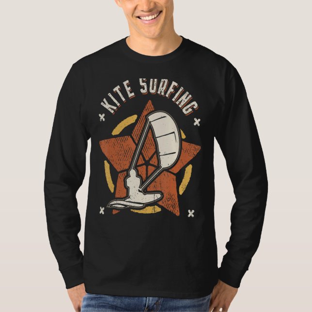 Camiseta Kite Surfing Vintage Retro Classic Sport (Frente)