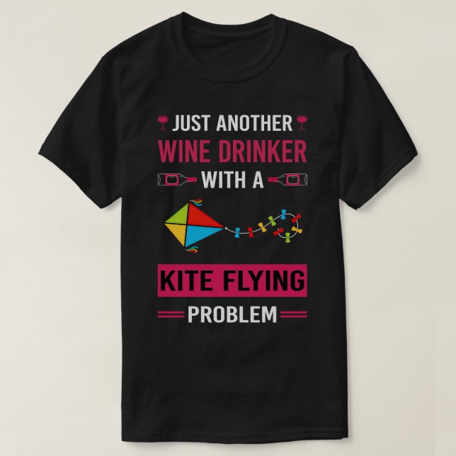 Camiseta Kite Voadora Bebida Vinho (Frente do Design)