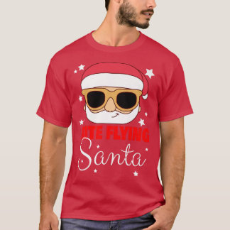 Camiseta Kite Voando Papai Noel Feriado Natal Kite Fly