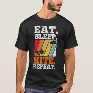 Camiseta Kiteboard Comer Gato Dormir Kite Kitesurf
