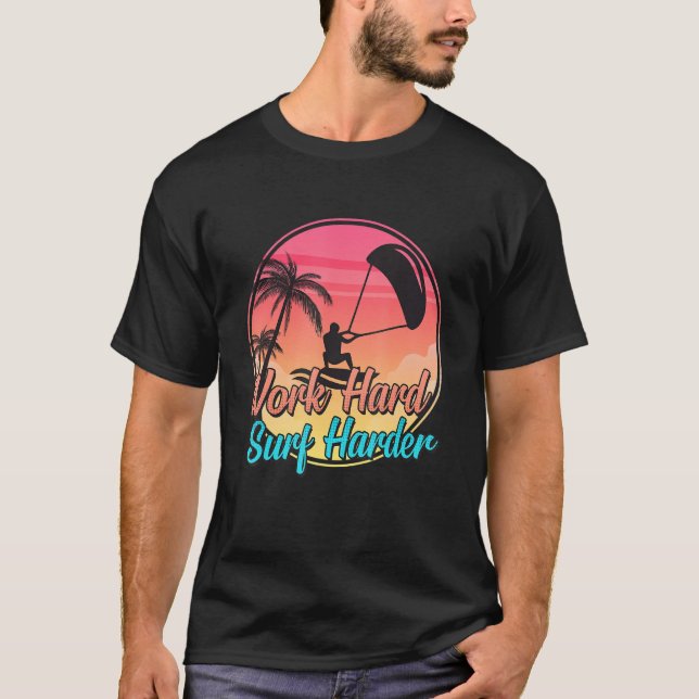 Camiseta Kiteboard do Kite do Surf de Trabalho Mais Forte (Frente)