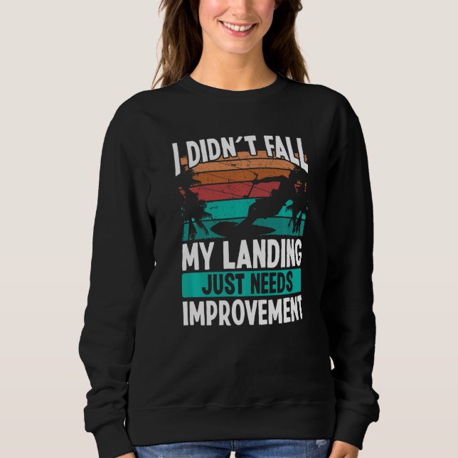 Camiseta Kiteboarder Landings need Improvement Kitesurfer K (Frente)