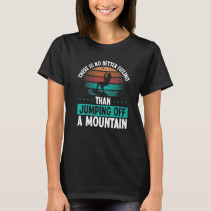 Camiseta Kiteboarder pulando em uma montanha Kitesurfer Vin