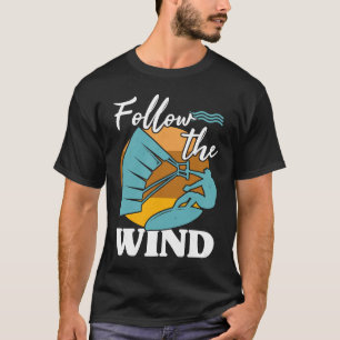 Camiseta Kiteboarder Siga O Surf Kite De Gateiro Eólico K