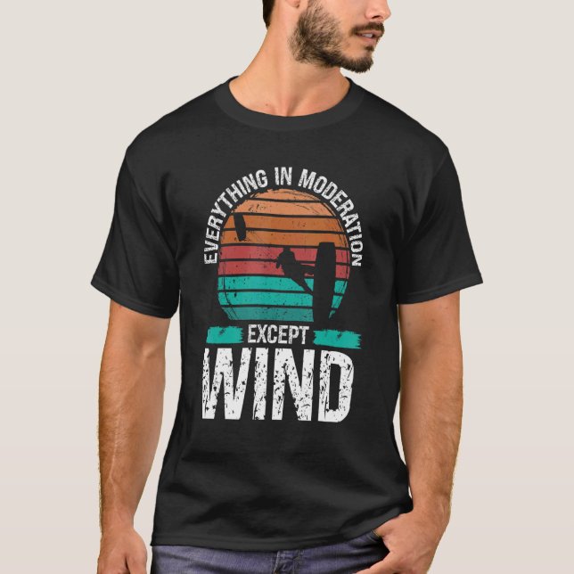 Camiseta Kiteboarding Vintage Everything in Moderation Kite (Frente)