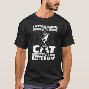 Camiseta Kitesurfer Cat Kiteboarder Kitesurfing Kiteboardi