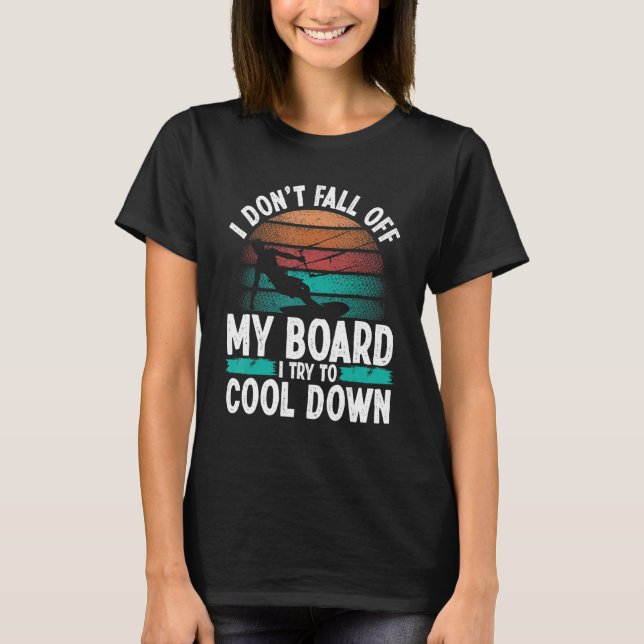 Camiseta Kitesurfer I dont fall down Funny Kiteboarder Vint (Frente)