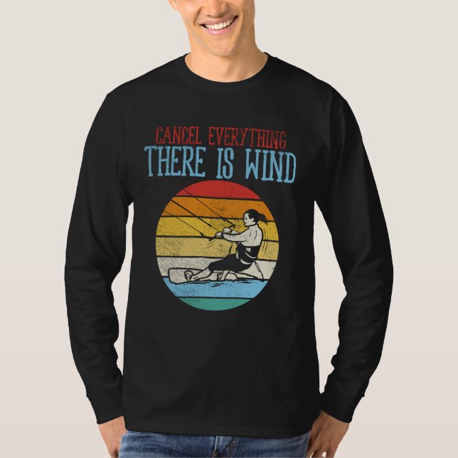 Camiseta Kitesurfing Cancelar Tudo Que Tem Vento (Frente)