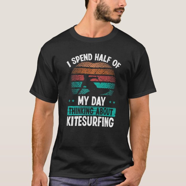 Camiseta Kitesurfing Vintage pensando em Kiteboard Ki (Frente)